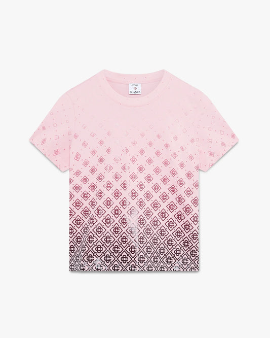 Aubergine Gradient Monogram Short Sleeve T-Shirt