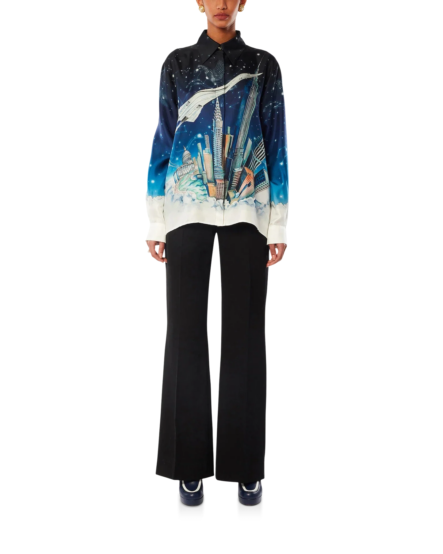 Vol De Nuit Silk Shirt