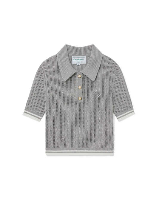 Silver Short Sleeve Polo Shirt
