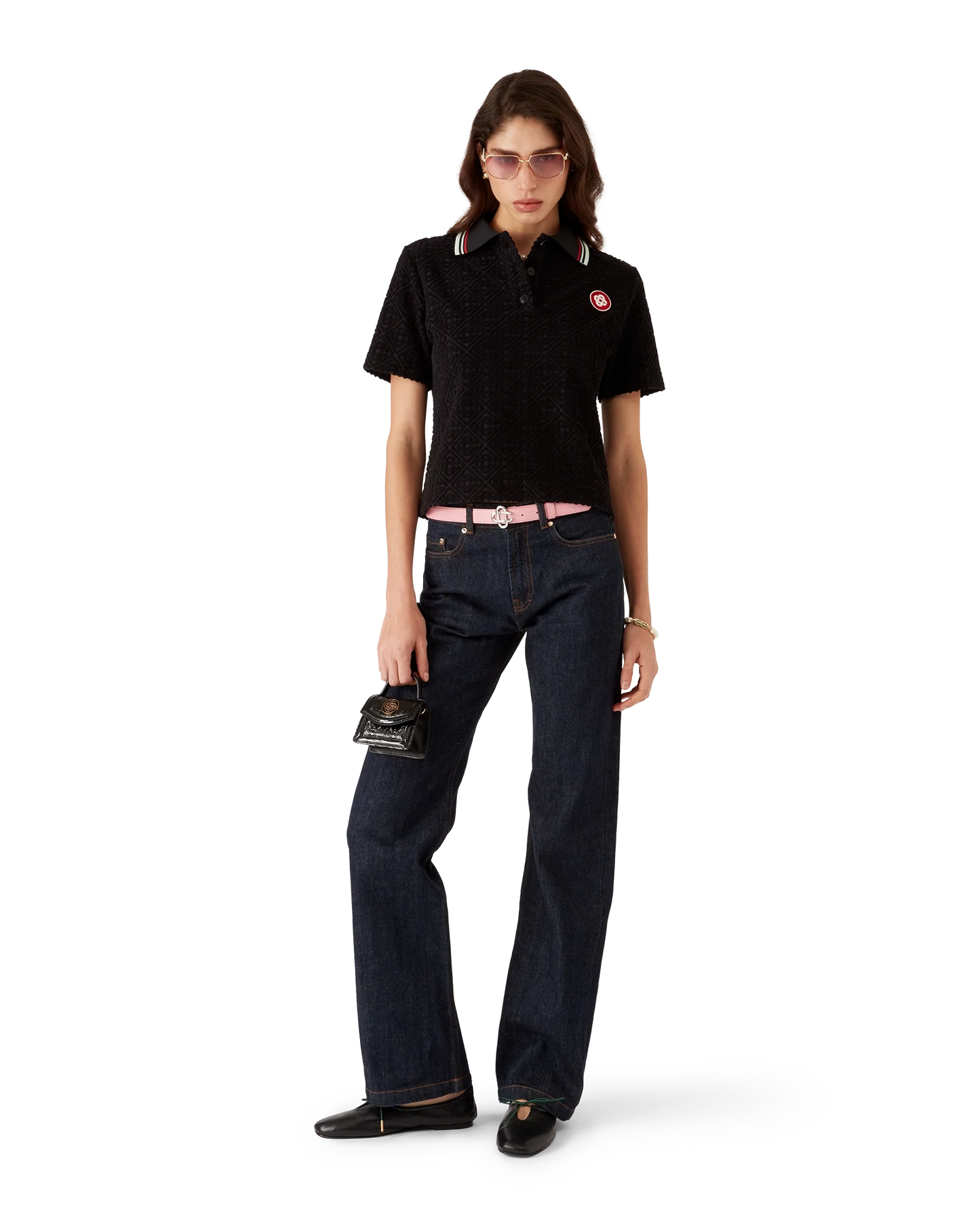 Monogram Jacquard Towelling Polo Shirt