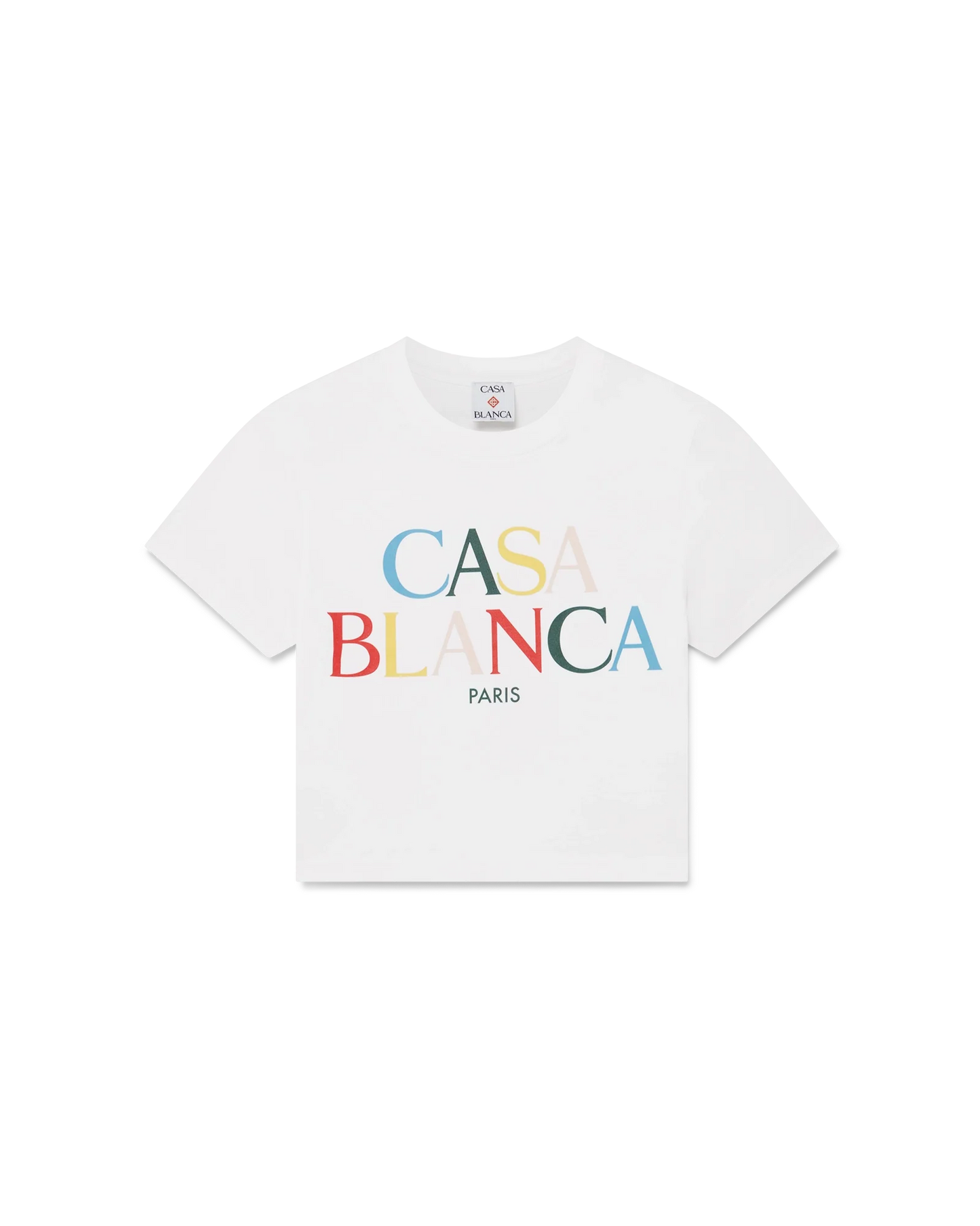 T-Shirt mit gestapeltem Logo und kurzen Ärmeln