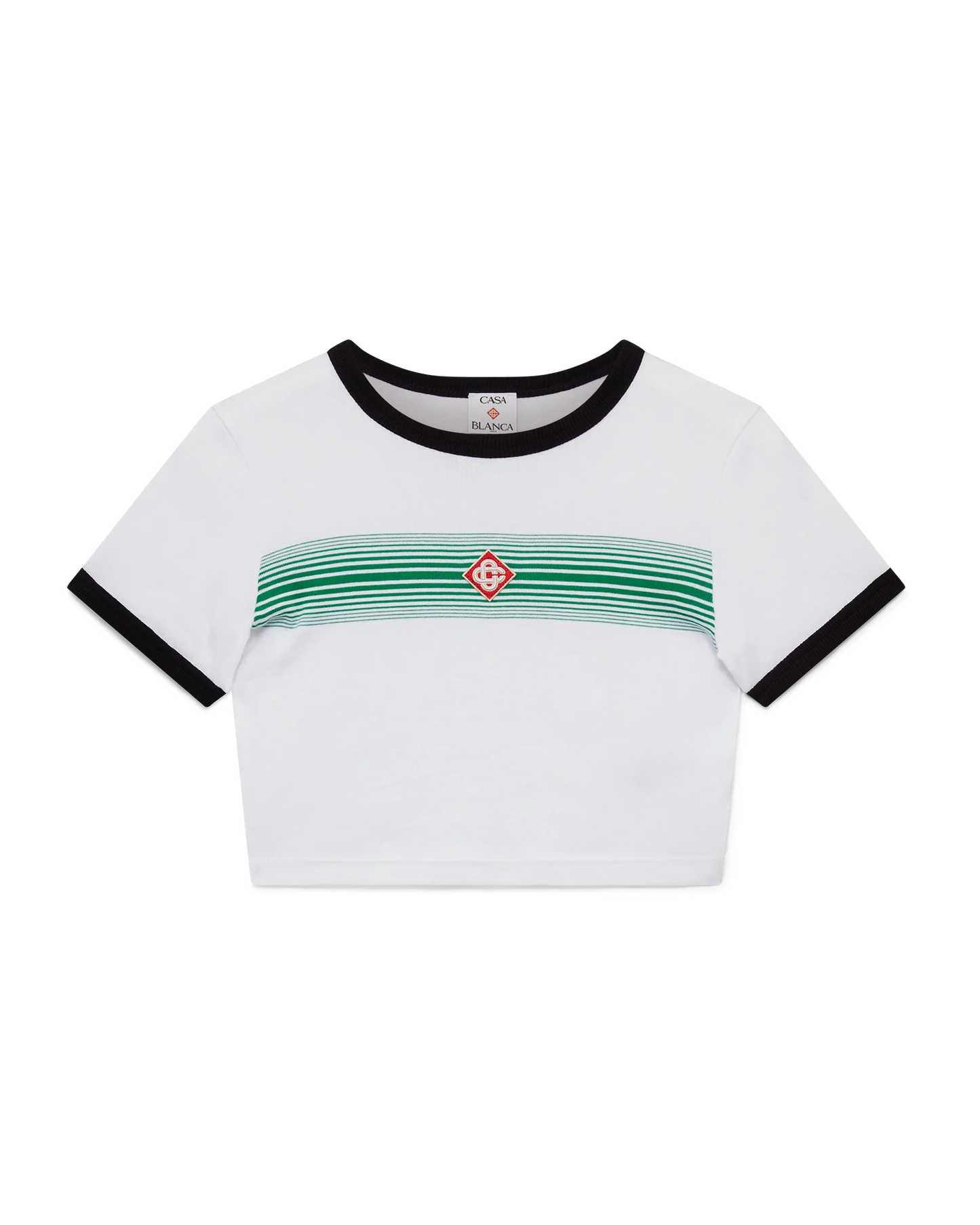 Gradient Stripe Ringer Short Sleeve T-Shirt