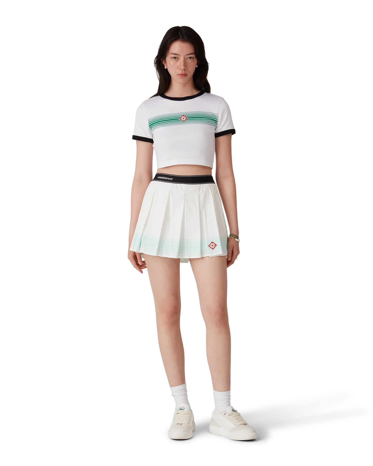 Gradient Stripe Ringer Short Sleeve T-Shirt