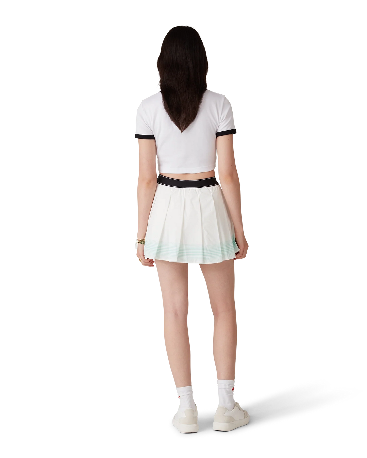 Gradient Stripe Ringer Short Sleeve T-Shirt