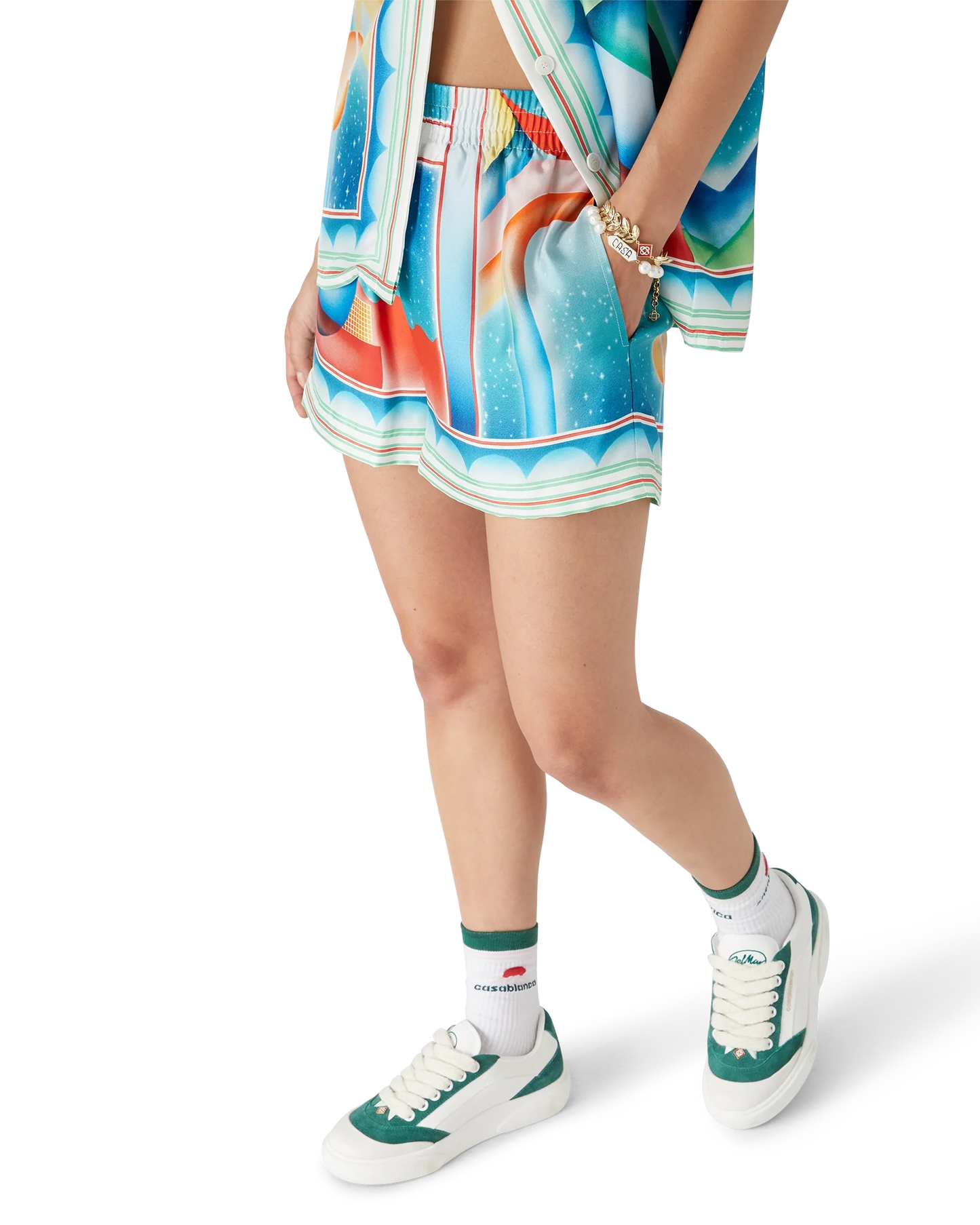 Galaxy Court Silk Shorts