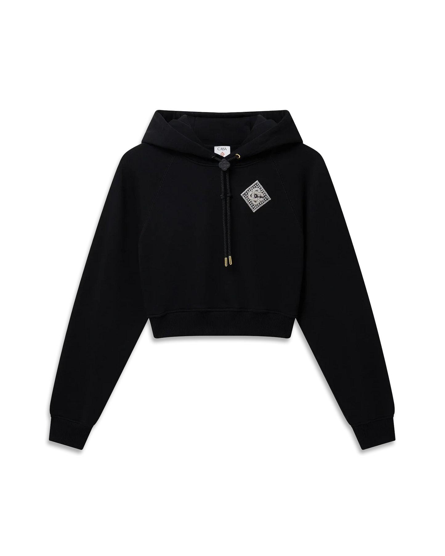 Pearl Diamond Cropped Hooded Sweatshirt