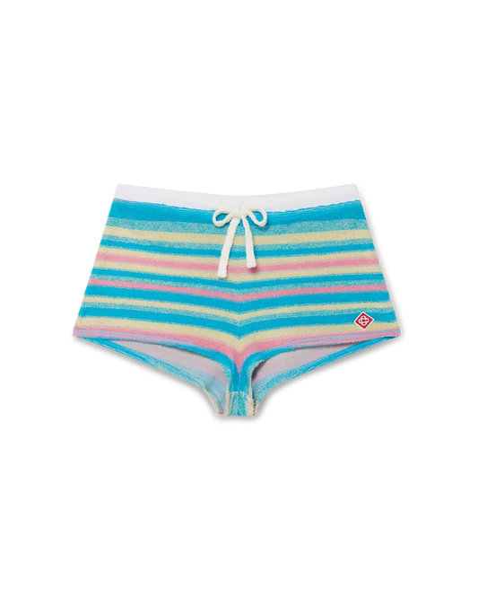 Stripe Towelling Mini Shorts