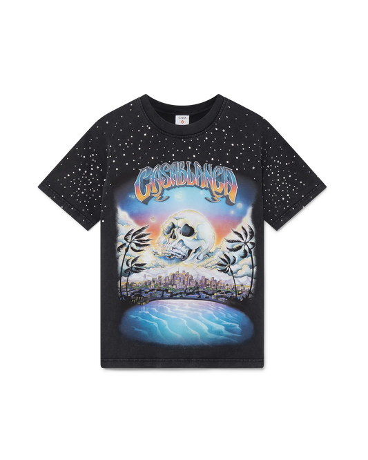 La Prémonition mit Kristallen besetztes Kurzarm-T-Shirt