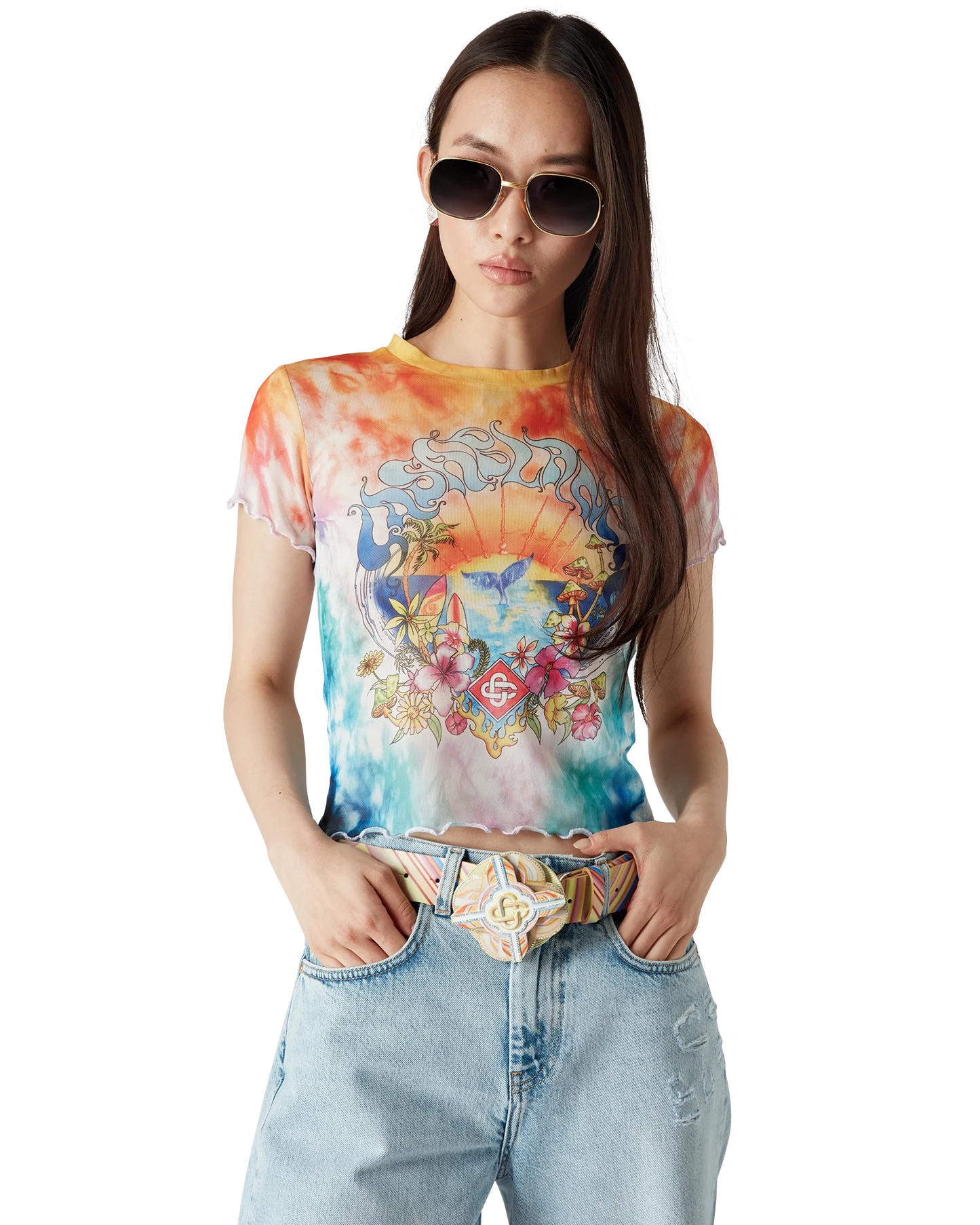 Surf Trip Batik Mesh Kurzarm-T-Shirt