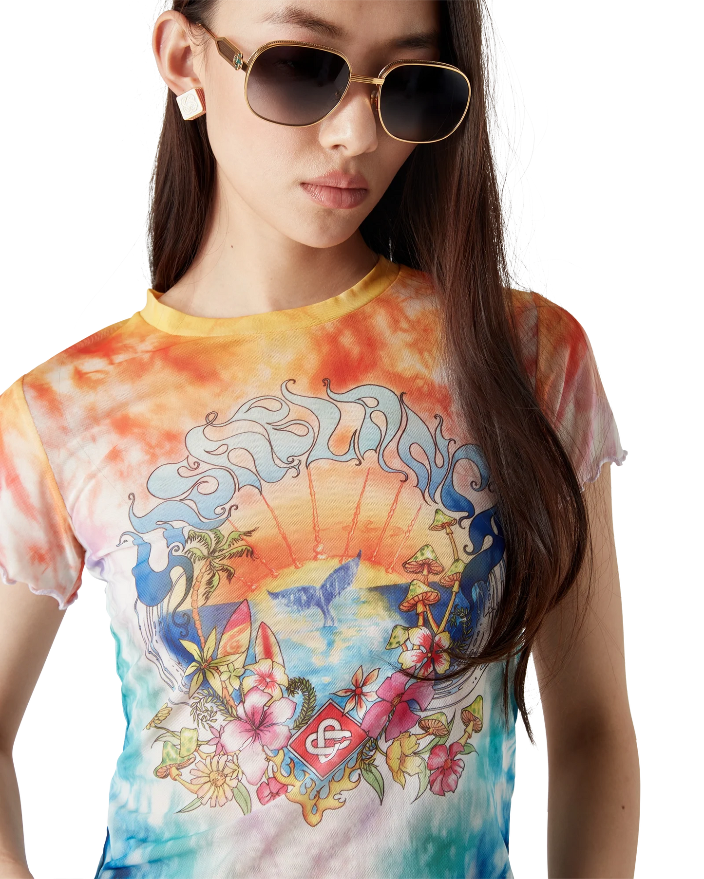 Surf Trip Batik Mesh Kurzarm-T-Shirt