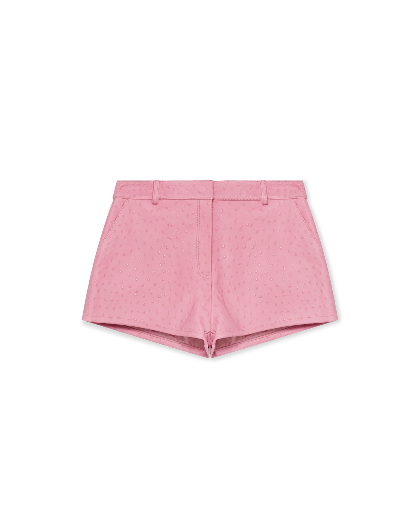 Embossed Leather Mini Shorts